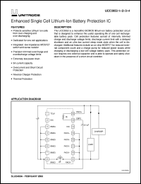 UCC3952DPTR-3 datasheet:  ENHANCED SINGLE CELL LITHIUM-ION BATTERY PROTECTION IC UCC3952DPTR-3