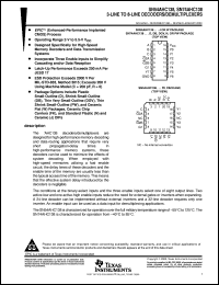 SNJ54AHC138W datasheet:  3-LINE TO 8-LINE DECODERS/DEMULTIPLEXERS SNJ54AHC138W