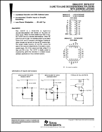 SNJ54LS137FK datasheet:  3-LINE TO 8-LINE DECODERS/DEMULTIPLEXERS WITH ADDRESS LATCHES SNJ54LS137FK