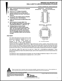 SN74AHCT139DR datasheet:  DUAL 2-LINE TO 4-LINE DECODERS / DEMULTIPLEXERS SN74AHCT139DR