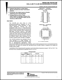 SN74ALS139D datasheet:  DUAL 2-LINE TO 4-LINE DECODERS/DEMULTIPLEXERS SN74ALS139D