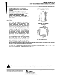 SN74F138DR datasheet:  3-LINE TO 8-LINE DECODER / DEMULTIPLEXER SN74F138DR