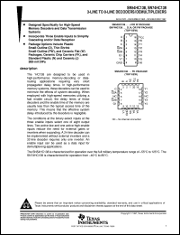 SN74HC138DBR datasheet:  3-LINE TO 8-LINE DECODERS/DEMULTIPLEXERS SN74HC138DBR