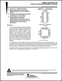 SN74HCT138N3 datasheet:  3-LINE TO 8-LINE DECODERS/DEMULTIPLEXERS SN74HCT138N3