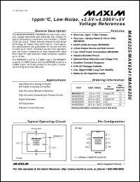 MAX6332UR25D1-T datasheet: Ultra-low-voltage, low power microprocessor reset circuit Reset threshold(typ) 2.5V, reset timeout(min) 1ms MAX6332UR25D1-T