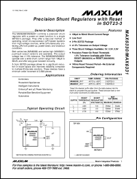 MAX6342ZUT-T datasheet: Microprocessor reset circuit with power-fail comparator. Reset threshold 2.33V. Push-pull active-low reset output, manual-reset input. MAX6342ZUT-T