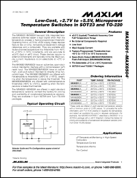 MAX6577ZUT datasheet: Temperature sensor with frequency output MAX6577ZUT