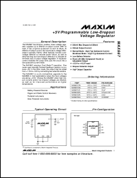 MAX682ESA datasheet: 3.3V-input to regulated 5V-output charge pump MAX682ESA