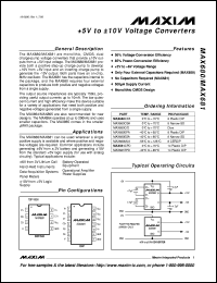 MAX692AC/D datasheet: Microprocessor supervisory circuit. 4.40V precision supply-voltage monitor MAX692AC/D