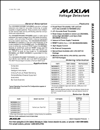 MAX690SCPA datasheet: 3.0V or 3.3V microprocessor supervisory circuit. Reset threshold 2.925V. Active-low reset. Watchdog input. Backup-battery switch. Power-fail threshold accuracy +-4%. Power-fail comparator. Reset window +-75mV MAX690SCPA