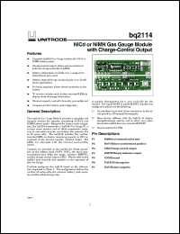 BQ2114B-015 datasheet:  GAS GAUGE MODULE WITH LEDS AND SWITCH (L-VERSION) BQ2014 BASED BQ2114B-015