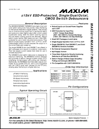 MAX691AESE datasheet: Microprocessor supervisory circuit. Reset threshold(typ) 4.65V. MAX691AESE