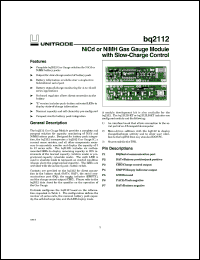 BQ2112B-KT datasheet:  GAS GAUGE MODULE WITH LEDS AND SWITCH (L-VERSION) BQ2012 BASED BQ2112B-KT