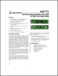 BQ2111LB-KT datasheet:  GAS GAUGE MODULE WITH LEDS AND SWITCH, BQ2011 BASED BQ2111LB-KT