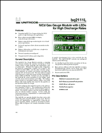 BQ2111LMODULE datasheet:  GAS GAUGE MODULE WITH LEDS AND SWITCH, BQ2011 BASED BQ2111LMODULE