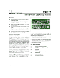 BQ2110B-010 datasheet:  GAS GAUGE MODULE WITH LEDS AND SWITCH (L-VERSION) BQ2010 BASED BQ2110B-010