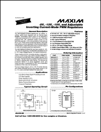 MAX747CPD datasheet: High-efficiency, PWM, step-down P-channel DC-DC controller MAX747CPD