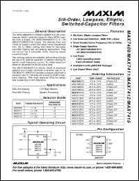 MAX749ESA datasheet: Digitally adjustable LCD bias supply. Input voltage range +2.0V to +6.0V MAX749ESA