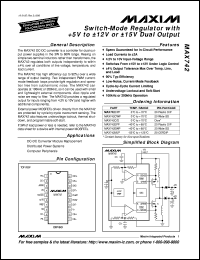 MAX756CSA datasheet: 3.3V to 5V adjustable-output, step-up DC-DC converter. MAX756CSA