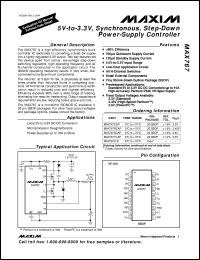 MAX782RCBX datasheet: Triple-output power-supply controller for notebook computer. Vout 3.45V MAX782RCBX