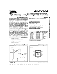 MAX796MJE datasheet: Step-down controller with synchronous rectifier for CPU power. 3.3V/5V or adjustable main output. Regulates positive secondary voltage (such as +12V) MAX796MJE