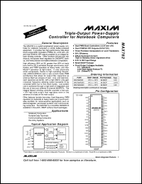MAX801NEPA datasheet: Supervisory circuit with +-1.5% reset accuracy. Reset threshold(typ) 4.575V. Watchdog. MAX801NEPA