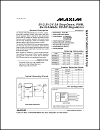MAX809TEUR-T10 datasheet: Microprocessor reset circuit. Reset threshold 3.08V. Push-pull active-high reset. 10k increments. MAX809TEUR-T10