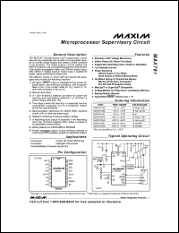 MAX807NEPE datasheet: Full-featured microprocessor supervisory circuit with +-1.5% reset accuracy. Reset threshold (typ) 4.575V MAX807NEPE