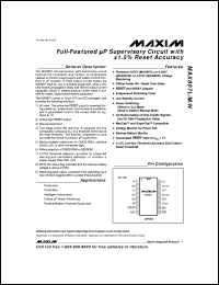 MAX8213BEPE datasheet: Five universal voltage monitor - complete microprocessor voltage monitoring. Open-drain outputs. MAX8213BEPE