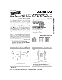 MAX848ESE datasheet: 1-cell to 3-cell, high-power, low-noise, step-up DC-DC converter. 0.8A MAX848ESE