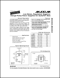 MAX867ESA datasheet: 5V or adjustable-output, single-cell DC-DC converter MAX867ESA