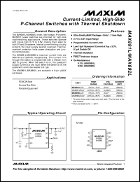 MAX907C/D datasheet: Single high-speed, ultra low-power, single 4.4V to 5.5V supply operation  TTL comparator. MAX907C/D