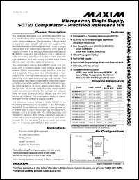 MAX931CUA datasheet: Single low-power, low-cost comparator with intarnal 1.182V+-2% bandgap reference and internal programmable hysteresis.. MAX931CUA
