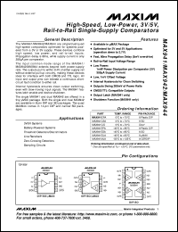 MAX9687CPE datasheet: Dual, ultra-fast ECL-output comparator MAX9687CPE