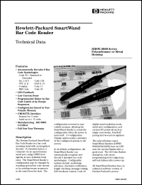 HBSW-8300 datasheet: Hewlett-packard smartwand bar code reader HBSW-8300