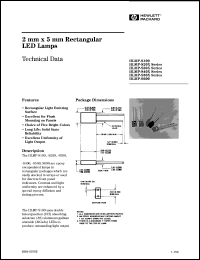 HLMP-S400 datasheet: 2mm x 5mm rectangular LED lamp HLMP-S400