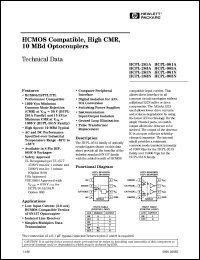 HCPL-261A#020 datasheet: HCMOS compatible, high CMR, 10MBd optocoupler HCPL-261A#020