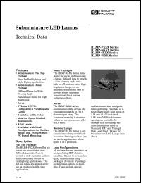 HLMP-6205 datasheet: Subminiature LED lamp HLMP-6205