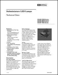 HLMP-6208 datasheet: Subminiature LED lamp HLMP-6208