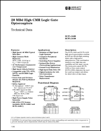 HCPL-2400#300 datasheet: 20MBd high CMR logic gate optocoupler HCPL-2400#300