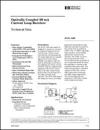 HCPL-4200#300 datasheet: Optically coupled 20mA current loop receiver HCPL-4200#300