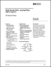 HCPL-4562#500 datasheet: High bandwidth, analog, video optocoupler HCPL-4562#500