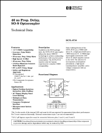 HCPL-0710#500 datasheet: 40ns prop. delay, SO-8 optocoupler HCPL-0710#500