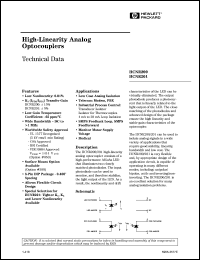 HCNR200#050 datasheet: High linearity analog optocoupler HCNR200#050