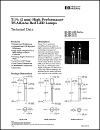 HLMP-8100 datasheet: 5mm high performance TS ALGaAs red LED lamp HLMP-8100