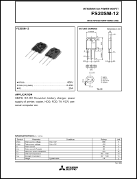 FS20SM-12 datasheet: 20A power mosfet for high-speed switching use FS20SM-12