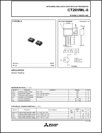 CT20VML-8 datasheet: 130A insulated gate bipolar transistor for strobe flasher use CT20VML-8