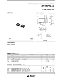 CT20VSL-8 datasheet: 130A insulated gate bipolar transistor for strobe flasher use CT20VSL-8