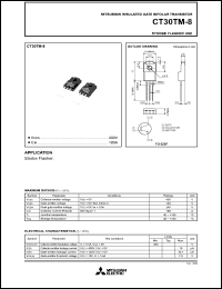 CT30TM-8 datasheet: 180A insulated gate bipolar transistor for strobe flasher use CT30TM-8