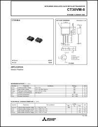 CT30VM-8 datasheet: 180A insulated gate bipolar transistor for strobe flasher use CT30VM-8